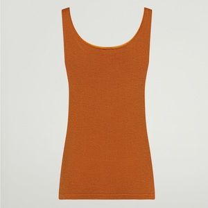 Wolford JAMAIKA Tank Top - Sugar Almond Brown - Size Small